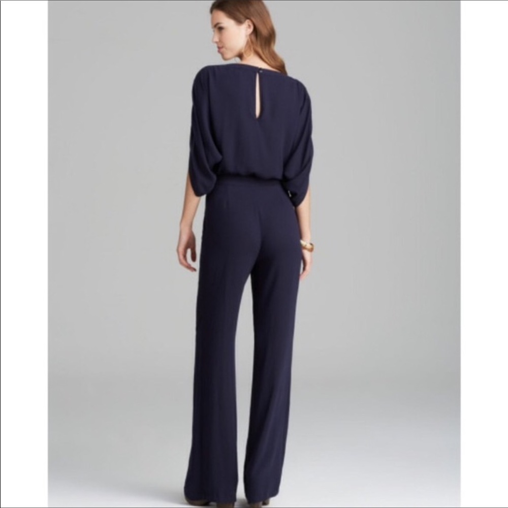 Diane von Furstenberg Lucy Crepe Jumpsuit - sz 4 - Picture 2 of 5